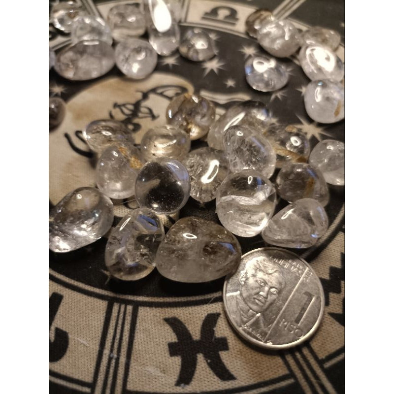 CHEFFY Clear Quartz Crystal Gemstone Tumbled