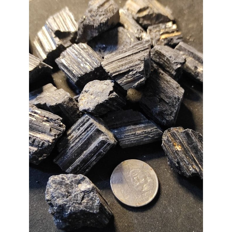 CHEFFY Black Tourmaline Crystals Gemstone Raw