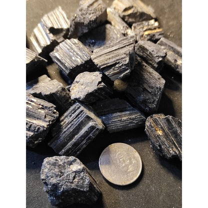 CHEFFY Black Tourmaline Crystals Gemstone Raw