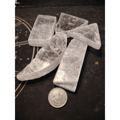 CHEFFY Selenite Crystal Gemstone Slabs Plates