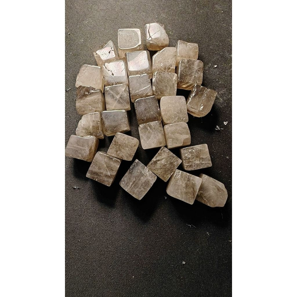 CHEFFY Smoky Quartz Tumbled Cubes Crystals Gemstones