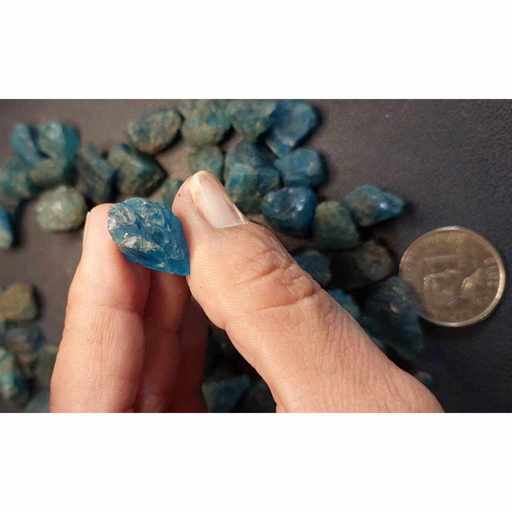 CHEFFY Blue Apatite Crystal Gemstone