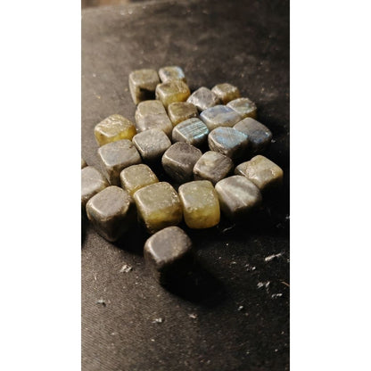 CHEFFY Labradorite Tumbled Cubes Crystals Gemstones