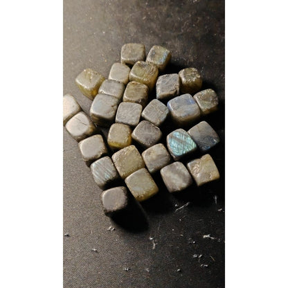 CHEFFY Labradorite Tumbled Cubes Crystals Gemstones