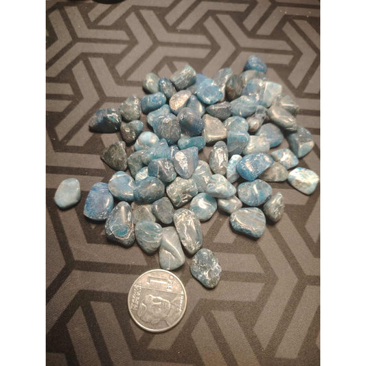 CHEFFY Blue Apatite Tumbled Crystal Gemstone