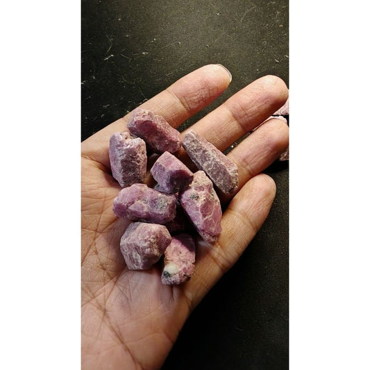 CHEFFY Ruby Corundum Raw Crystal Gemstone