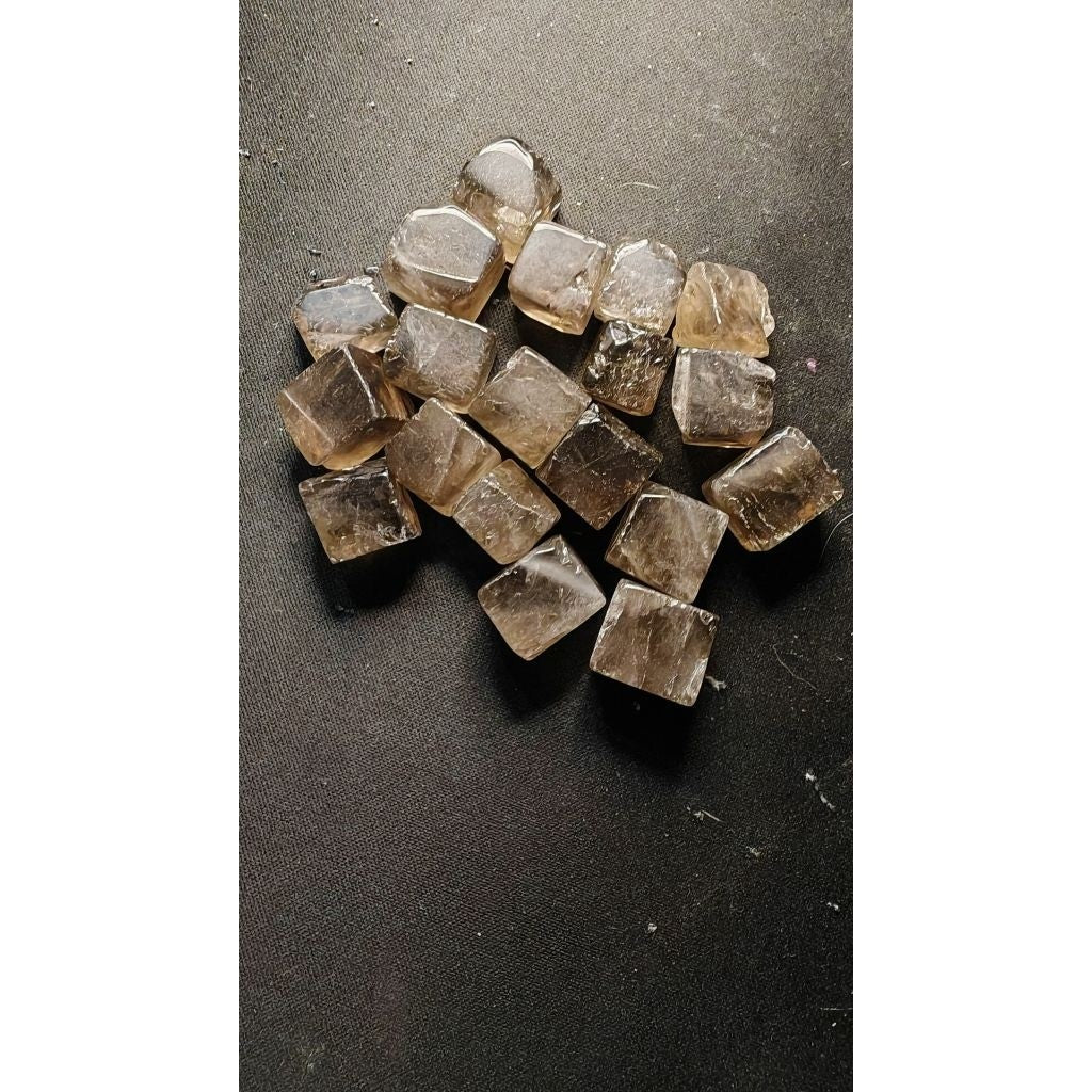 CHEFFY Smoky Quartz Tumbled Cubes Crystals Gemstones