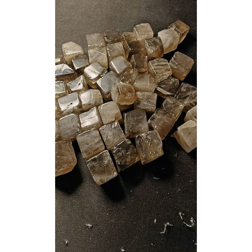 CHEFFY Smoky Quartz Tumbled Cubes Crystals Gemstones