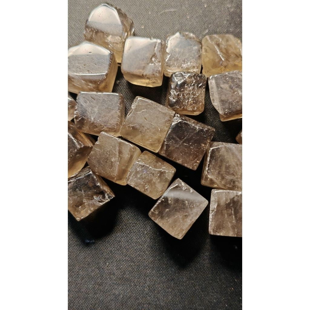 CHEFFY Smoky Quartz Tumbled Cubes Crystals Gemstones