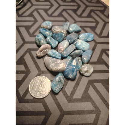 CHEFFY Blue Apatite Tumbled Crystal Gemstone