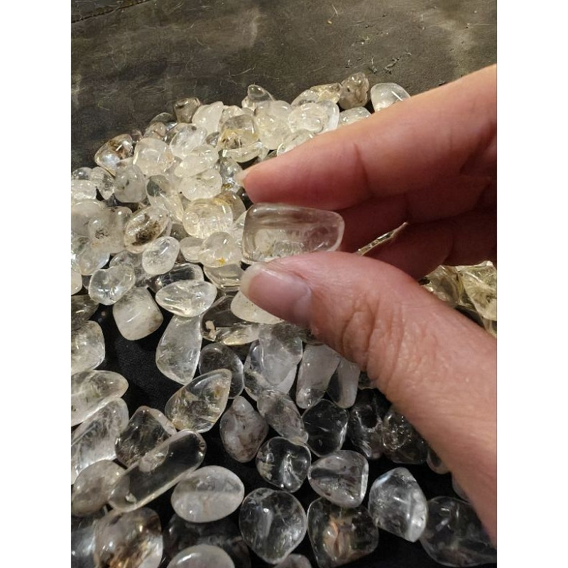 CHEFFY Clear Quartz Crystal Gemstone Tumbled