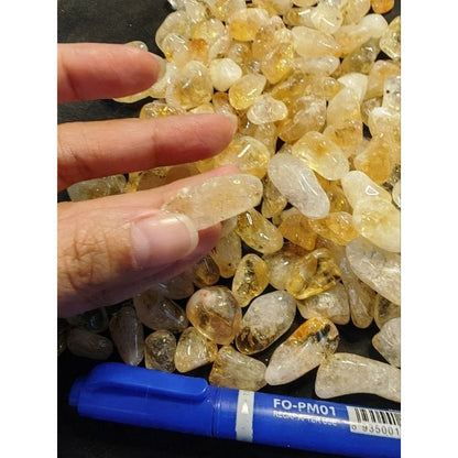 CHEFFY Petite Citrine Mini Tumbled Crystals - Sold Per Piece