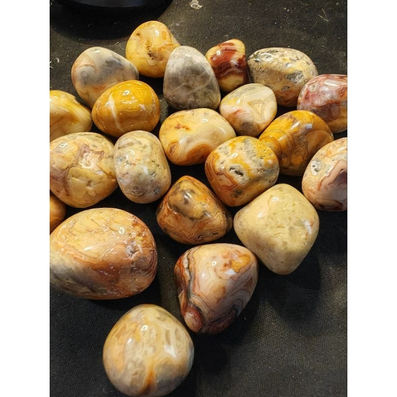 CHEFFY Crazy Lace Agate Crystal Tumbled Gemstone