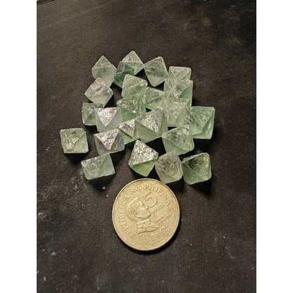 CHEFFY Green Fluorite Octahedral Crystals Gemstones