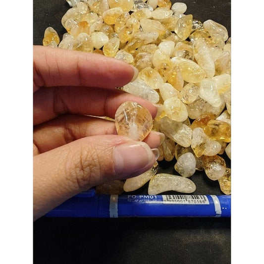 CHEFFY Petite Citrine Mini Tumbled Crystals - Sold Per Piece