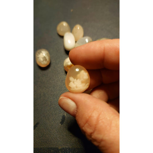 CHEFFY Sakura Agate Tumbled Crystals Gemstones