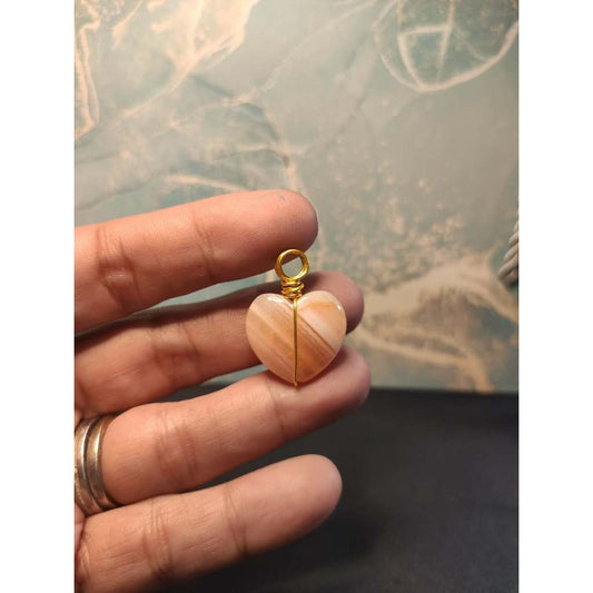CHEFFY Wire Wrapped Carnelian Pendant Crystal Gemstone