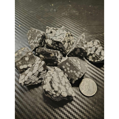 CHEFFY Snowflake Obsidian Crystal Gemstones Raw