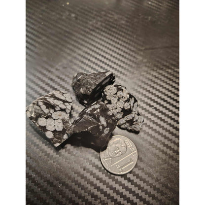 CHEFFY Snowflake Obsidian Crystal Gemstones Raw