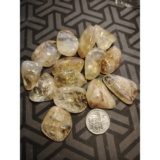 CHEFFY Citrine Crystal Tumbled freeform Gemstone