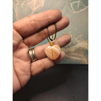 CHEFFY Wire Wrapped Carnelian Pendant Crystal Gemstone