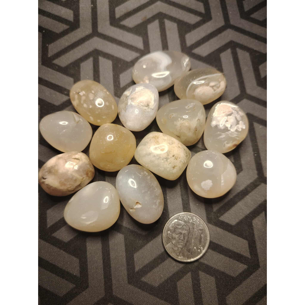 CHEFFY Sakura Agate Tumbled Crystals Gemstones