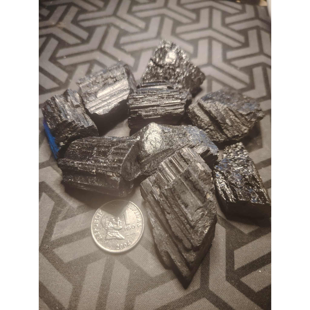 CHEFFY Black Tourmaline Crystals Gemstone Raw