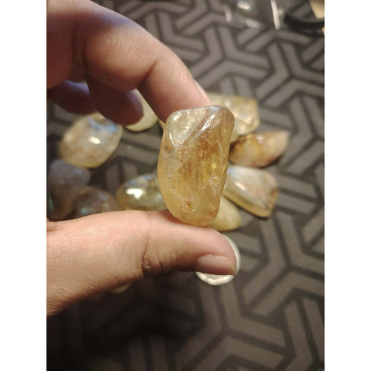 CHEFFY Citrine Crystal Tumbled freeform Gemstone