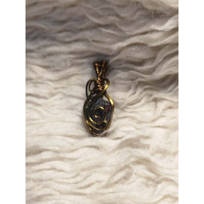 CHEFFY Wire Wrapped Garnet Raw Pendant Crystal Gemstone