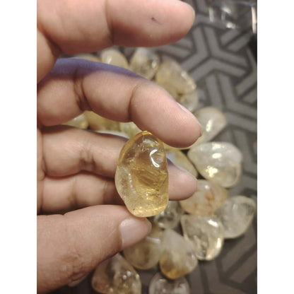 CHEFFY Citrine Crystal Tumbled freeform Gemstone