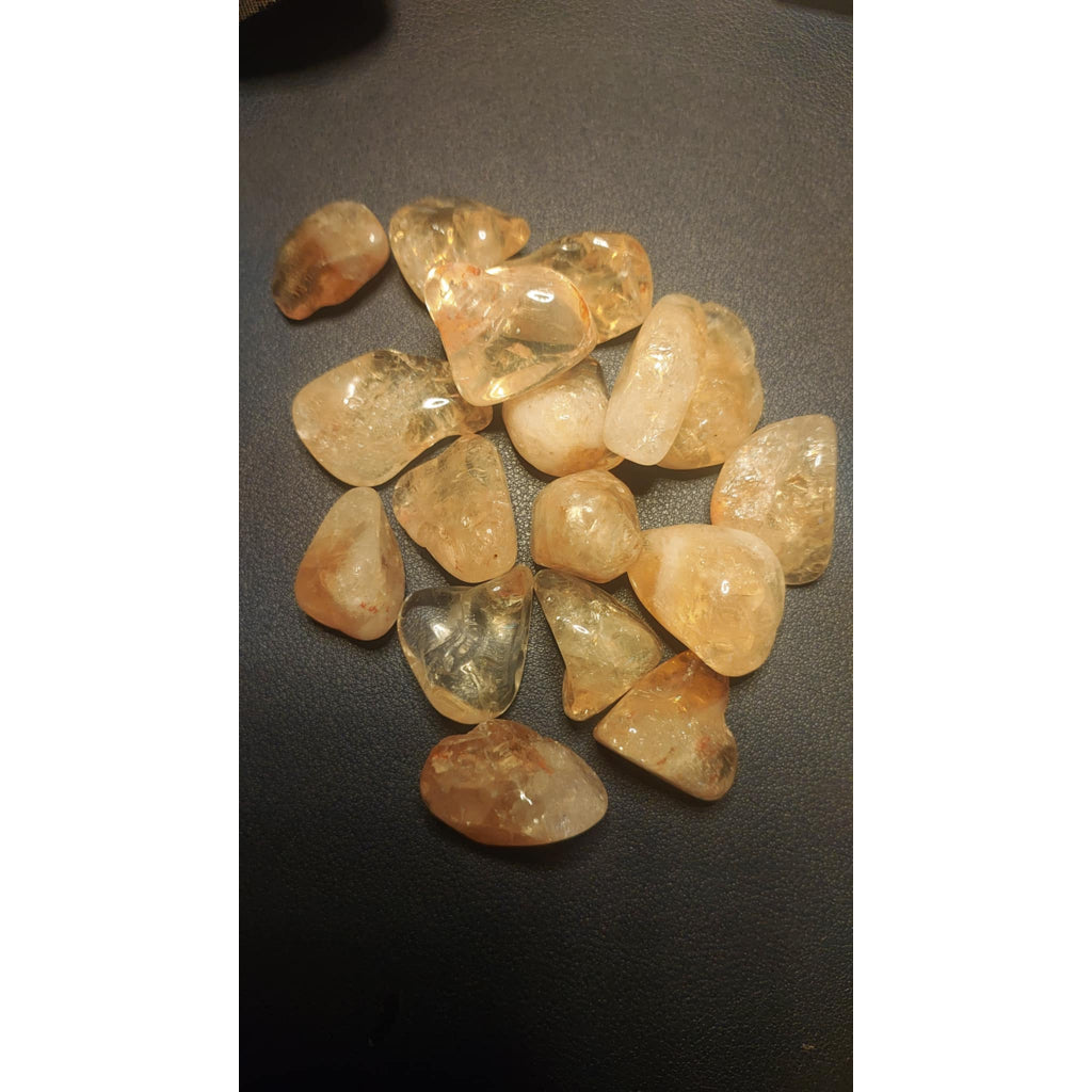 CHEFFY Citrine Crystal Tumbled freeform Gemstone