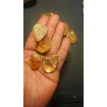 CHEFFY Citrine Crystal Tumbled freeform Gemstone