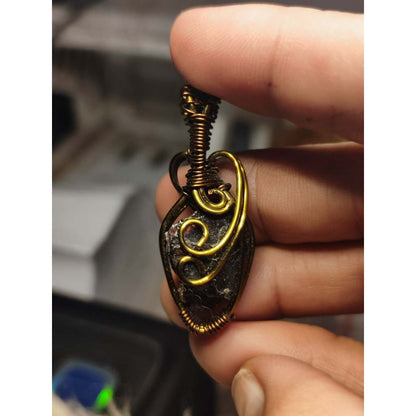 CHEFFY Wire Wrapped Garnet Raw Pendant Crystal Gemstone