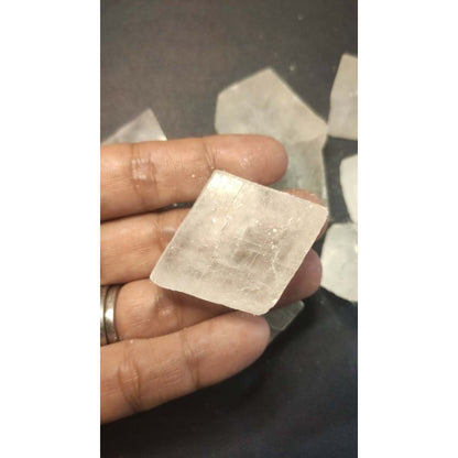 CHEFFY Optical Calcite Crystal Gemstone (Clear White)
