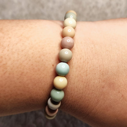 CHEFFY Authentic Alashan Agate Natural Gemstone Crystal Bracelet