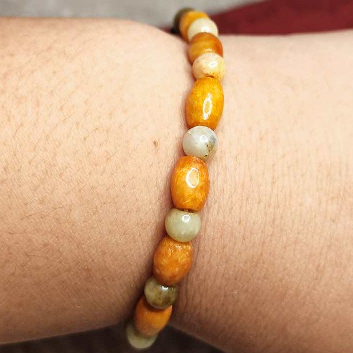 CHEFFY Carnelian Bracelet Crystal Gemstone  (5mm)