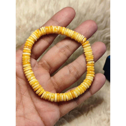 CHEFFY'S Natural Amber Bracelet – 5mm Bead Size (7mm Inner Diameter)