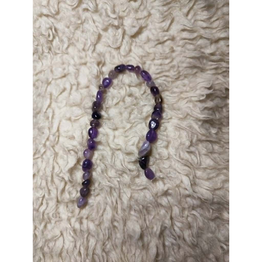CHEFFY Natural Amethyst Beads DIY Loose Beads (Per Strand) for Jewelry Making