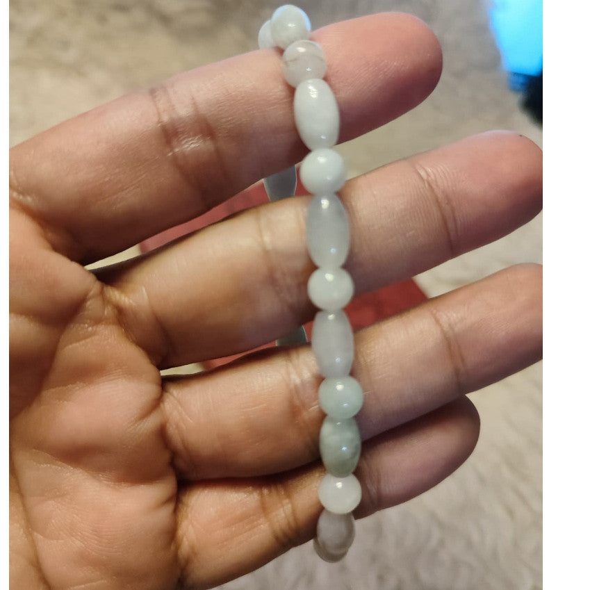 CHEFFY Authentic Jade Bracelet 5.2mm Beaded Stretch Bracelet (#5)