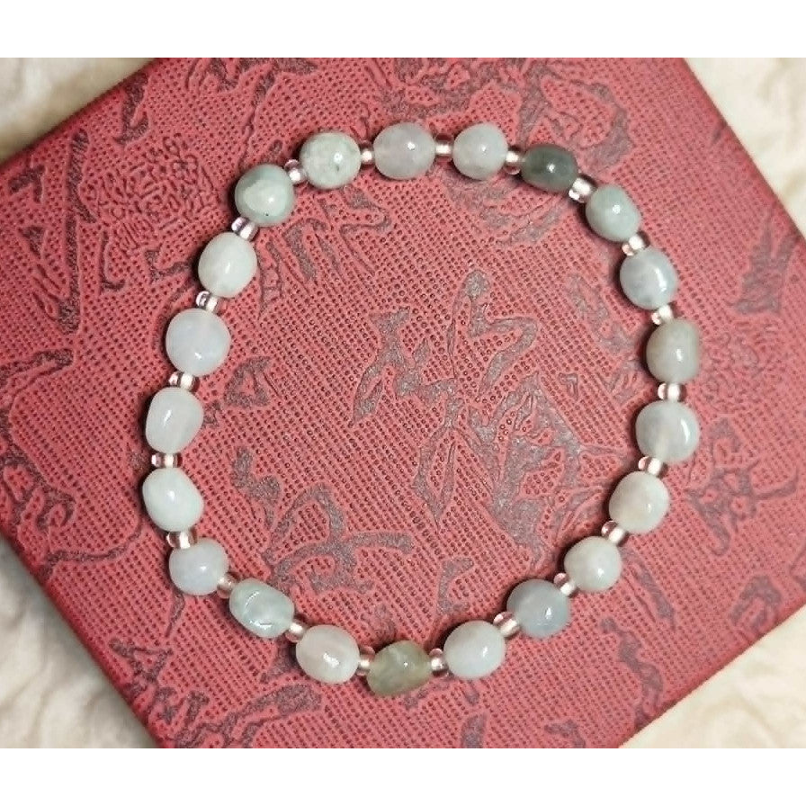 CHEFFY Authentic Jade Bracelet 4.9mm Low Grade ( # 9 )