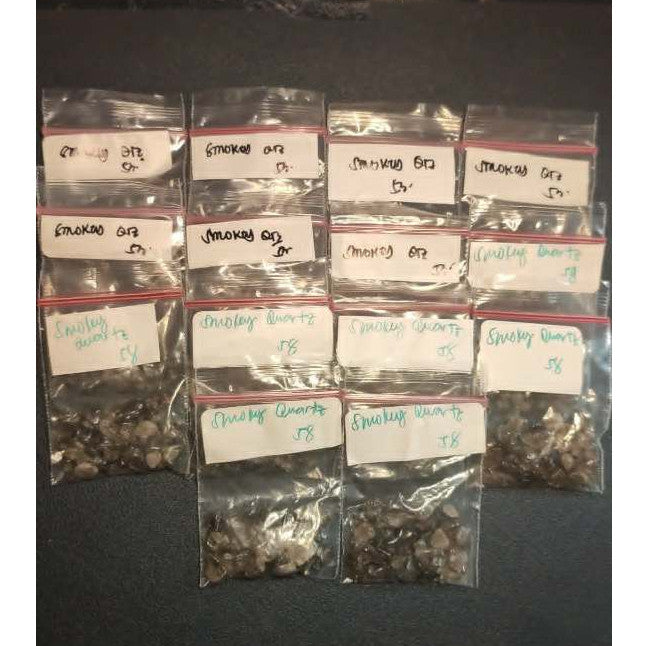 CHEFFY Smoky Quartz Gravel Crystals Gemstones SOLD PER PACK ( 5grms )