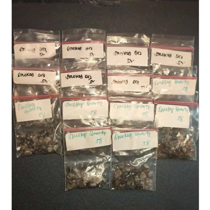 CHEFFY Smoky Quartz Gravel Crystals Gemstones SOLD PER PACK ( 5grms )