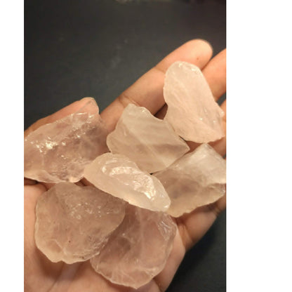 CHEFFY Rose Quartz Crystal Gemstone Raw ( M )