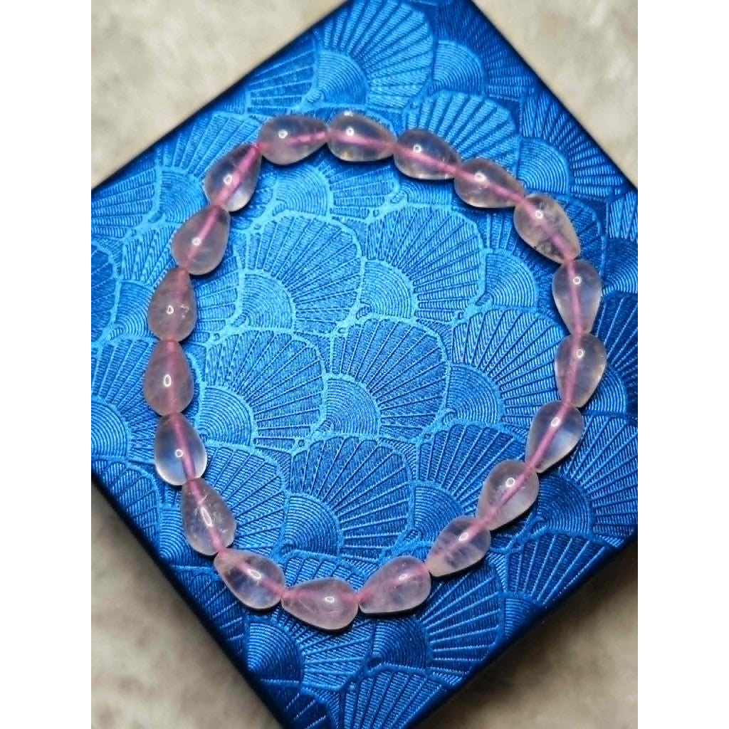 CHEFFY Rose Quartz Bracelet Crystals Gemstones 5mm