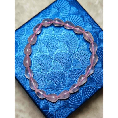 CHEFFY Rose Quartz Bracelet Crystals Gemstones 5mm