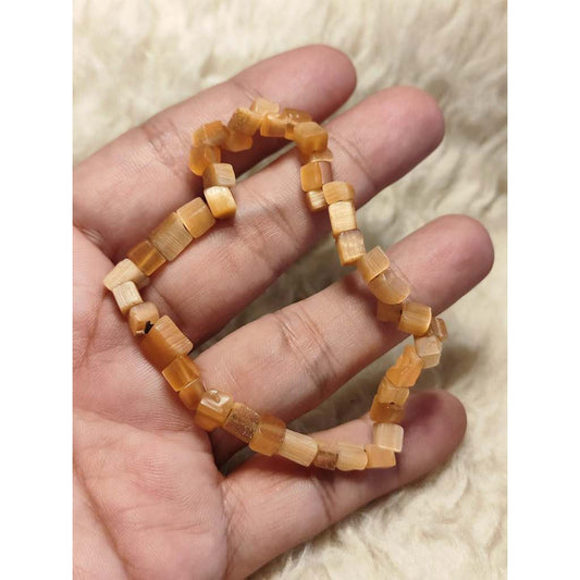 CHEFFY Sunstone Bracelet (4mm) | Genuine Natural Crystal Gemstone