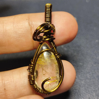 CHEFFY Ruti Quartz Wire Wrap Pendant