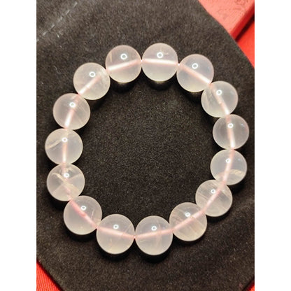 CHEFFY Rose Quartz Bracelet (14mm) | Genuine Natural Crystal Gemstone