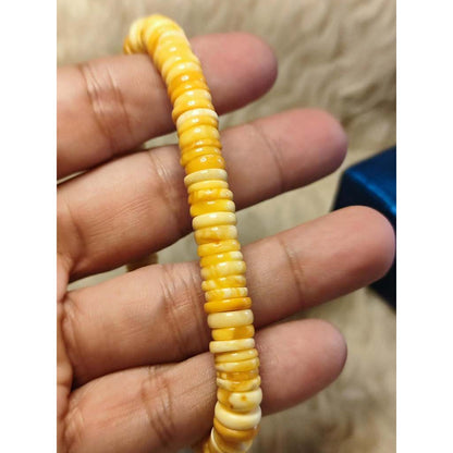 CHEFFY'S Natural Amber Bracelet – 5mm Bead Size (7mm Inner Diameter)