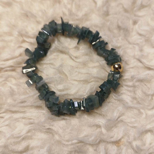 CHEFFY Authentic Jade Bracelet 5.2mm Beaded Stretch Bracelet (#14)
